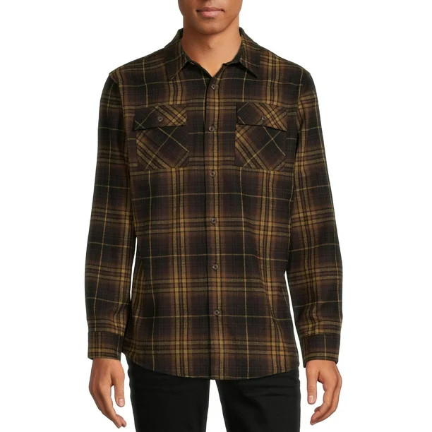 Burnside Men's Plaid Flannel Shirt, Sizes S-2XL | Walmart (US)