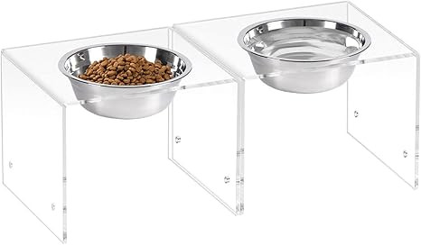 Acrylic Elevated Dog Bowl Stand | Amazon (US)