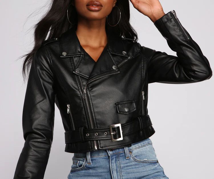 Biker Chic Crop Jacket | Windsor Stores