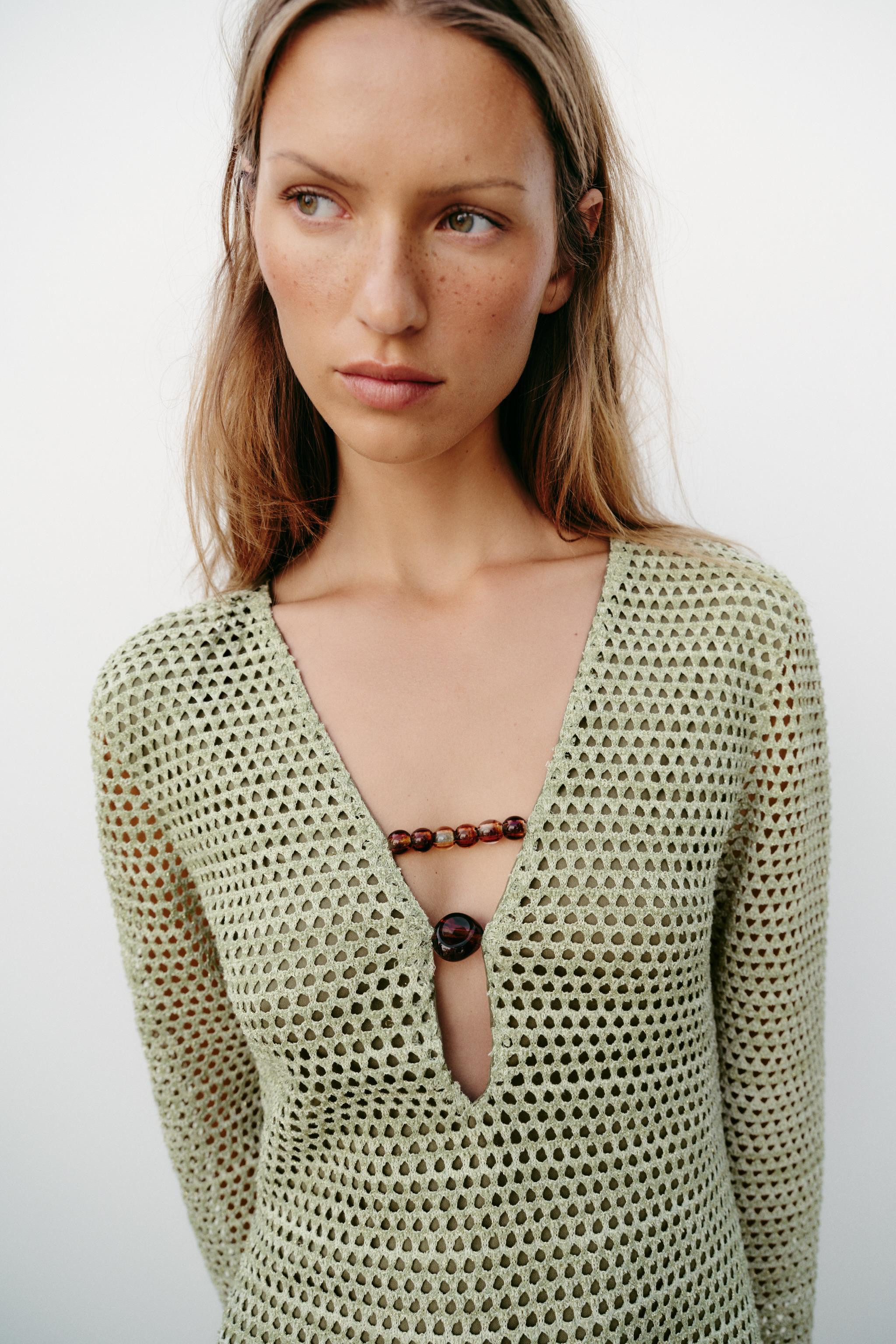 MINI CROCHET TRIM DRESS | Zara US
