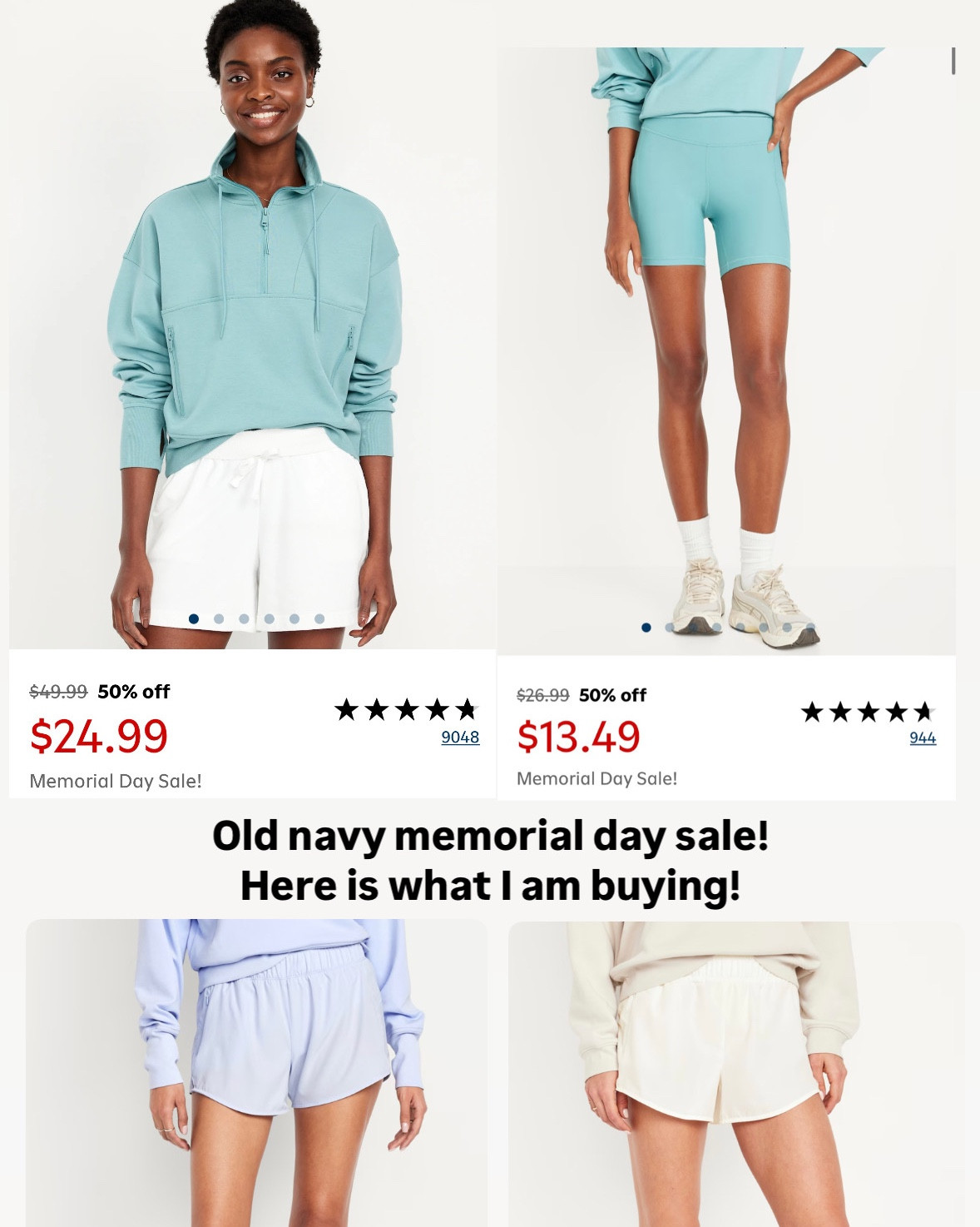 I shopped the old navy Memorial Day sale so you don't have to — daily edit cover from Found by Em