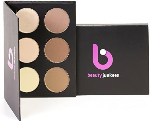 Powder Contour Highlighter Makeup Palette – Beauty Junkees 6 Piece Contouring Highlight Kit for... | Amazon (US)