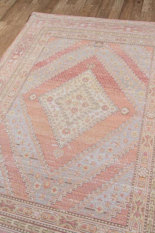 Sofian Pink/Blue Geometric Area Rug | Wayfair North America