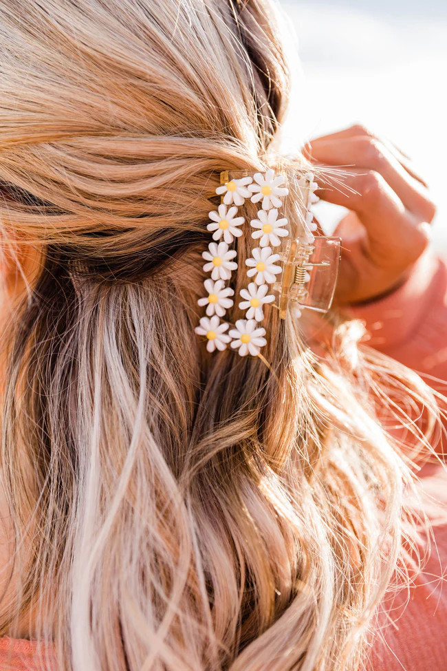 Skies Of Blue Daisy Hair Claws Set FINAL SALE | The Pink Lily Boutique