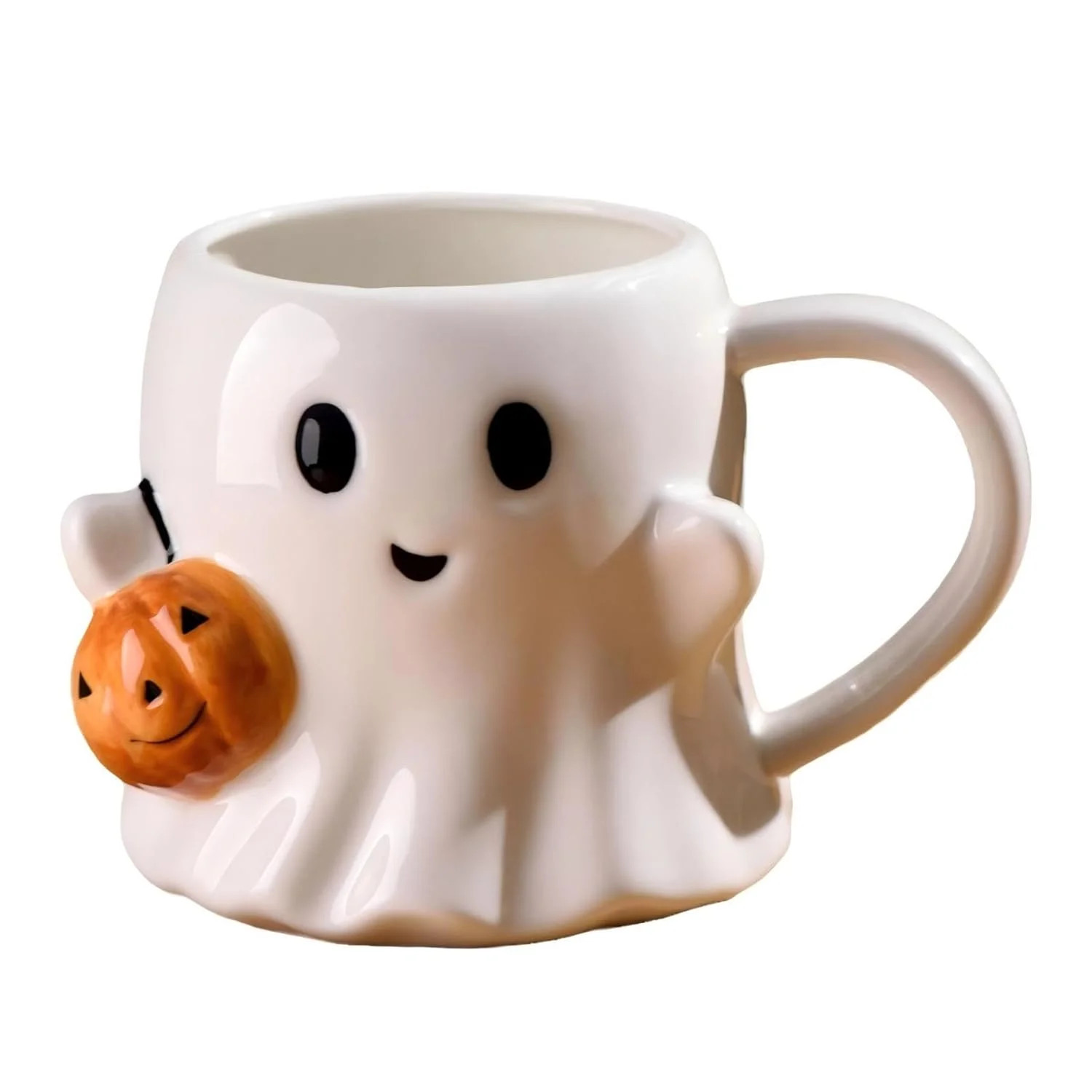 Halloween Ghost Coffee Mug, White Cup, Novelty Mugs for Milk, Juice, Latte, Tea, Cappuccino, Moch... | Walmart (US)