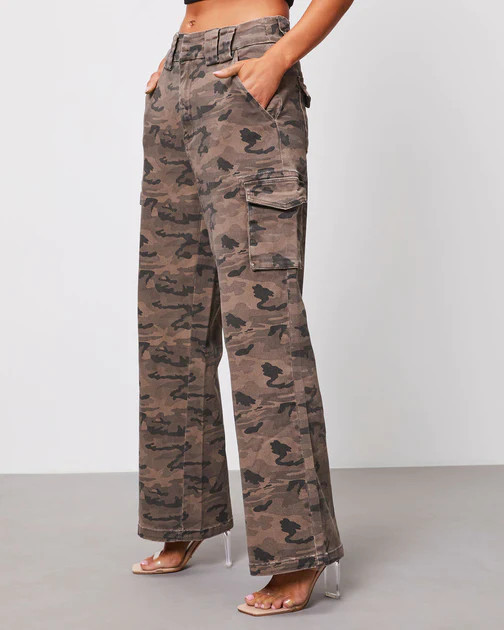 Crusader High Rise Cargo Pants - Camo - SALE | VICI