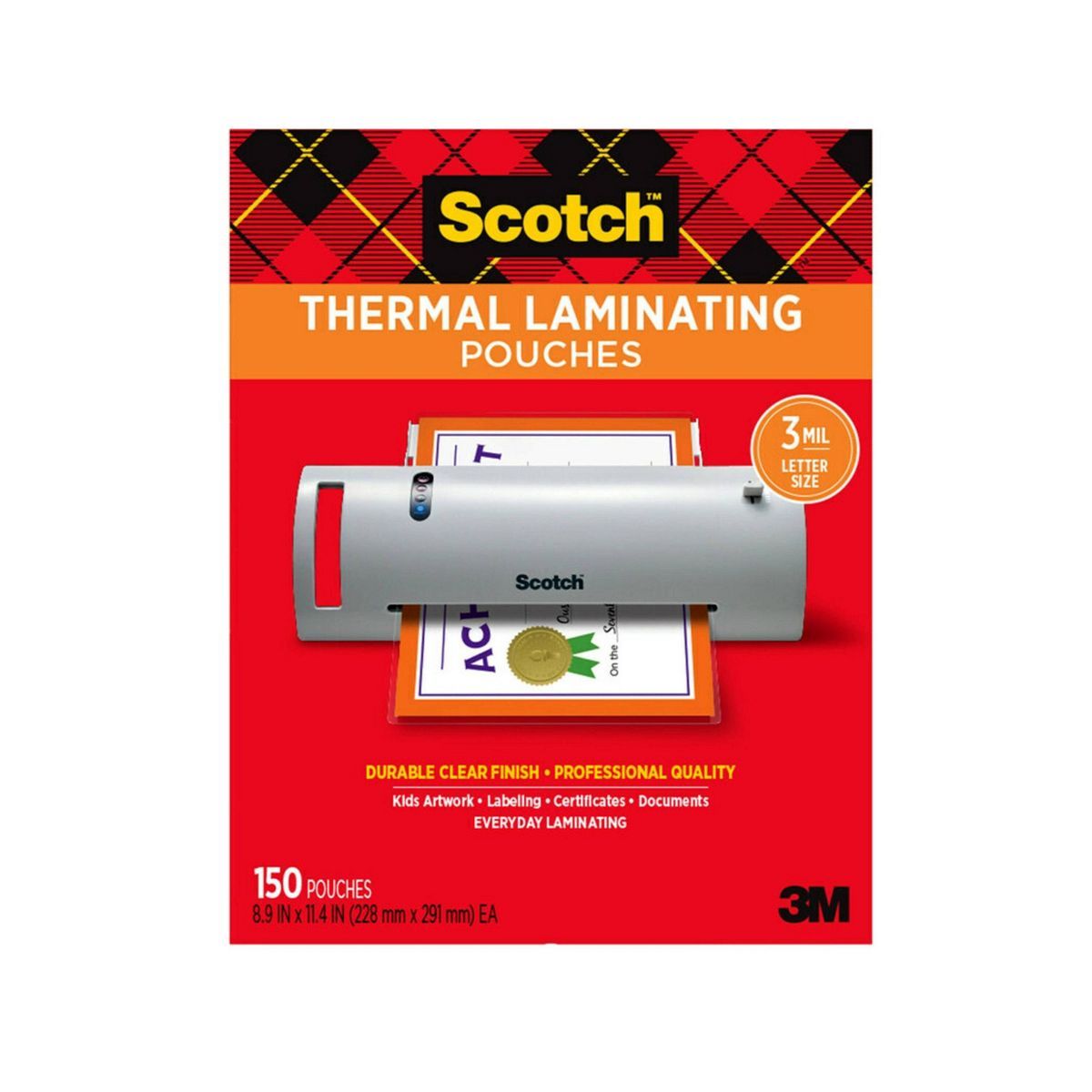 Scotch 150ct Thermal Pouches Letter Size 3mm | Target