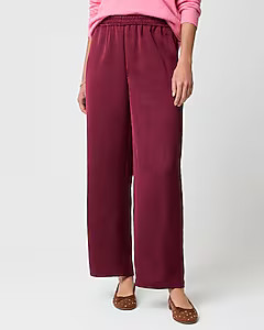 Petite shiny crinkled pull-on pant | J.Crew Factory