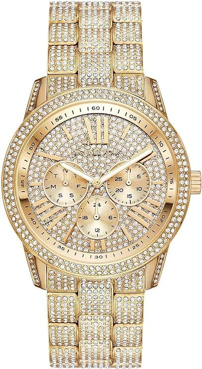 Michael Kors MK6789 Bradshaw Gold Tone Stainless Steel Pave Glitz Women's 42 mm Bracelet Watch | Amazon (US)