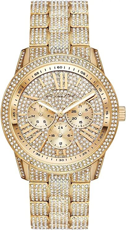 Michael Kors MK6789 Bradshaw Gold Tone Stainless Steel Pave Glitz Women's 42 mm Bracelet Watch | Amazon (US)