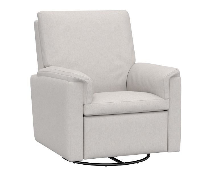 Dream Swivel Glider, Swivel Glider, Basketweave Slub, Oatmeal, | Pottery Barn Kids
