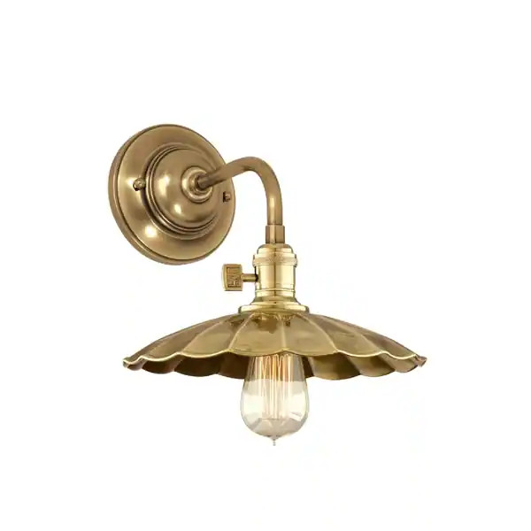 Hudson Valley Heirloom Aged Brass Wall Sconce - Overstock - 10533665 | Bed Bath & Beyond