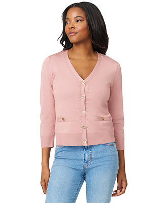 Melissa Paige Women's V-Neck 3/4-Sleeve Cardigan  - Macy's | Macy's