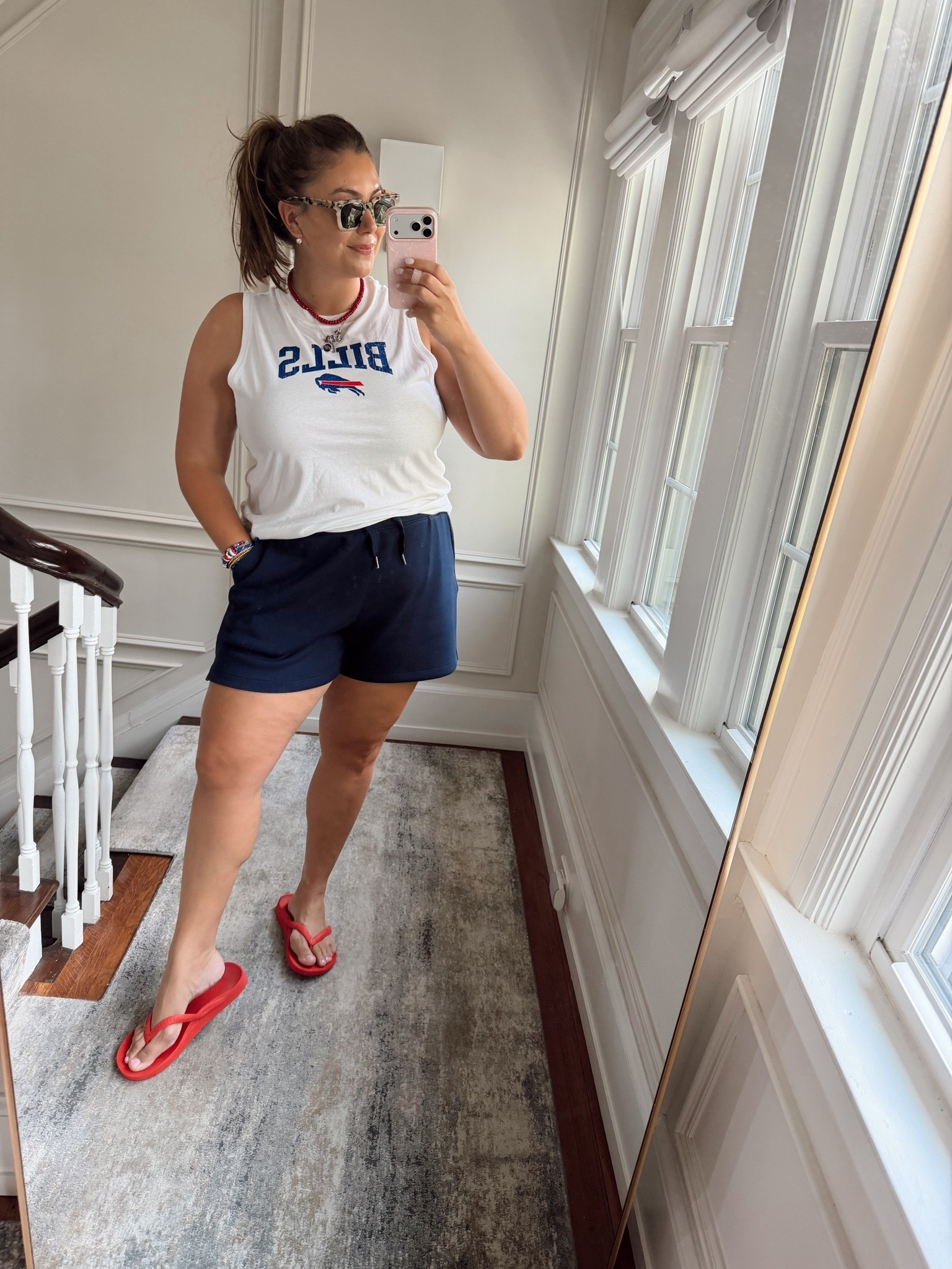 Warm weather game day fit! Wearing XXL in tank and 2x in shorts use caralyn15 on Spanx

#LTKootd #LTKPlusSize #LTKActive
