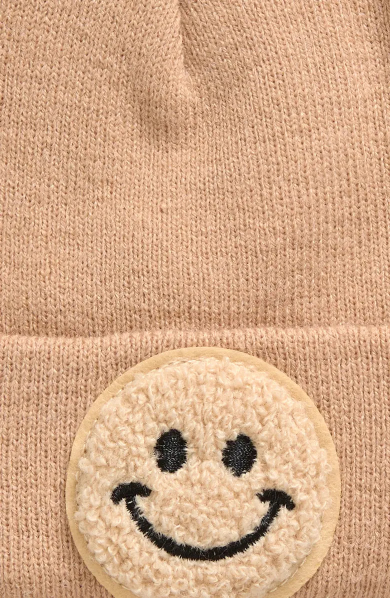 Kids' Smiley Face Beanie & Mittens Set | Nordstrom
