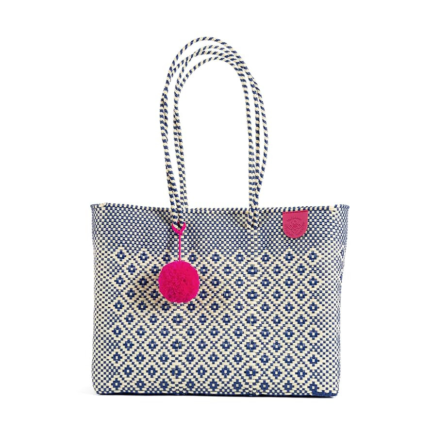 Mixte Woven Super Tote, Handwoven Recycled Plastic Tote, Mexican Woven Bag, Beach Bag, Summer Bag... | Amazon (US)