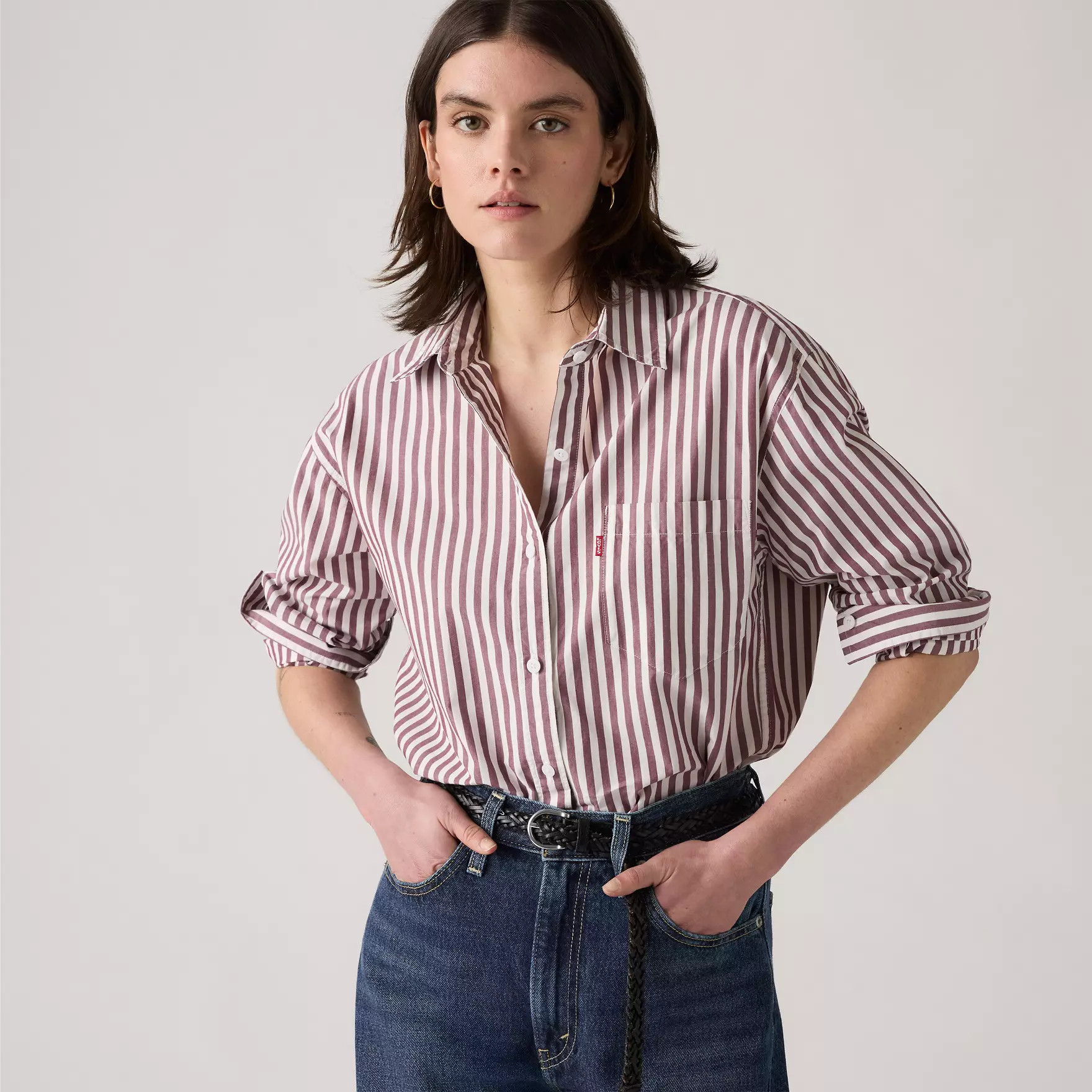 Harlie Boyfriend Shirt - Brown | Levi's® US | Levi's US