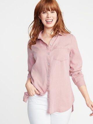 Relaxed Tencel® Shirt for Women | Old Navy US