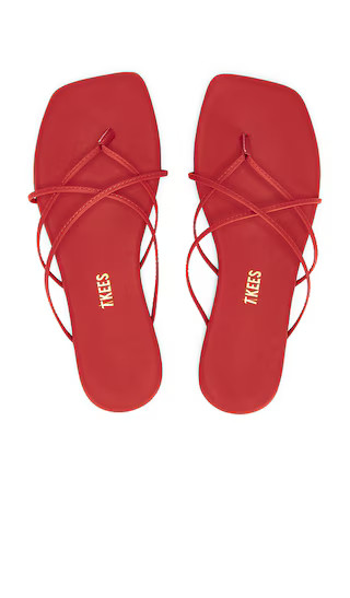 Square Toe Elle Sandal in Red | Revolve Clothing (Global)