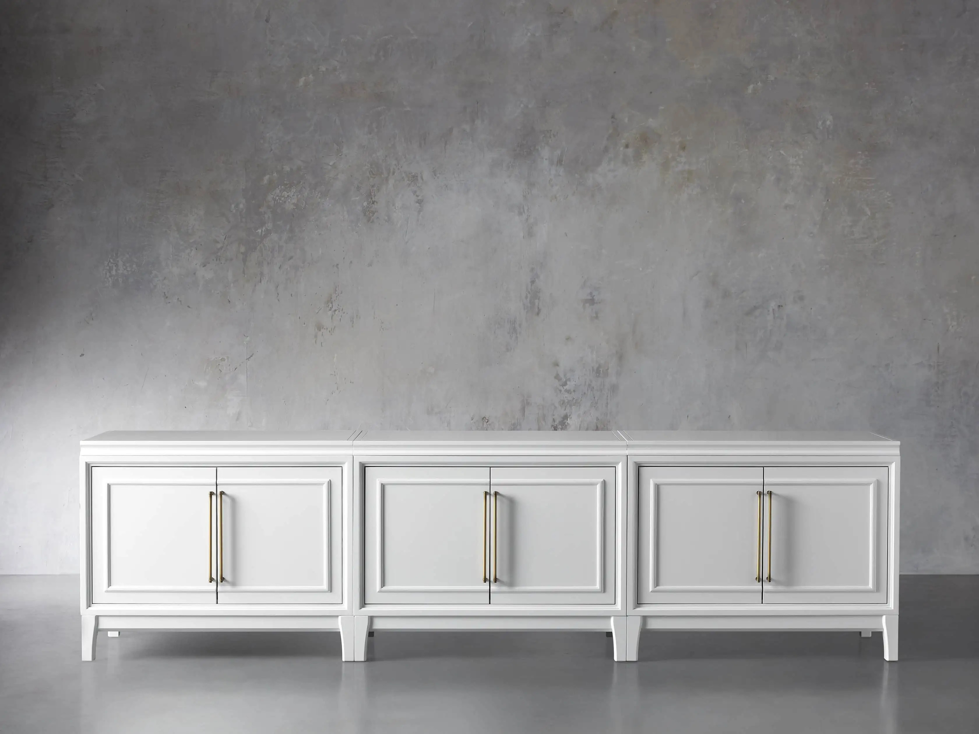 Rowan Modular Media Console with Wood Doors | Arhaus