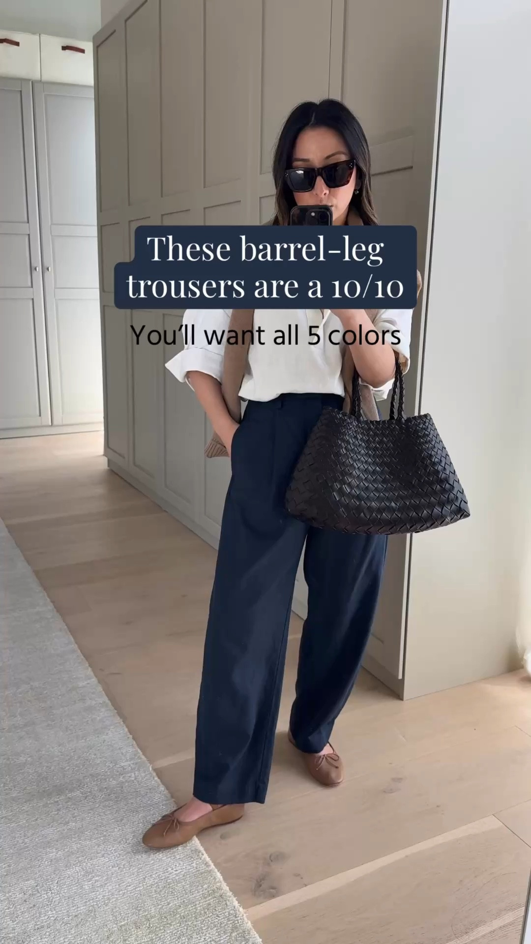 These trousers are so good! I’m in the regular length. Grabbed multiple colors 🤌🏻 

New linen popover top that’s under $40. A great price that can be worn to the offices, casually, and even dressed up. 

Banana Reliblic Factory top xs
Madewell trouser regular 2
Loeffler Randall flats 5.5
Quince cashmere sweater xs
Celine sunglasses 
Eclectic Picks earrings
Dorsey James enclave 15”
Dragon Diffusion Santa Croce

Spring outfits 2026, work outfits, business casual, petite style 

#LTKPetite #LTKSeasonal #LTKootd