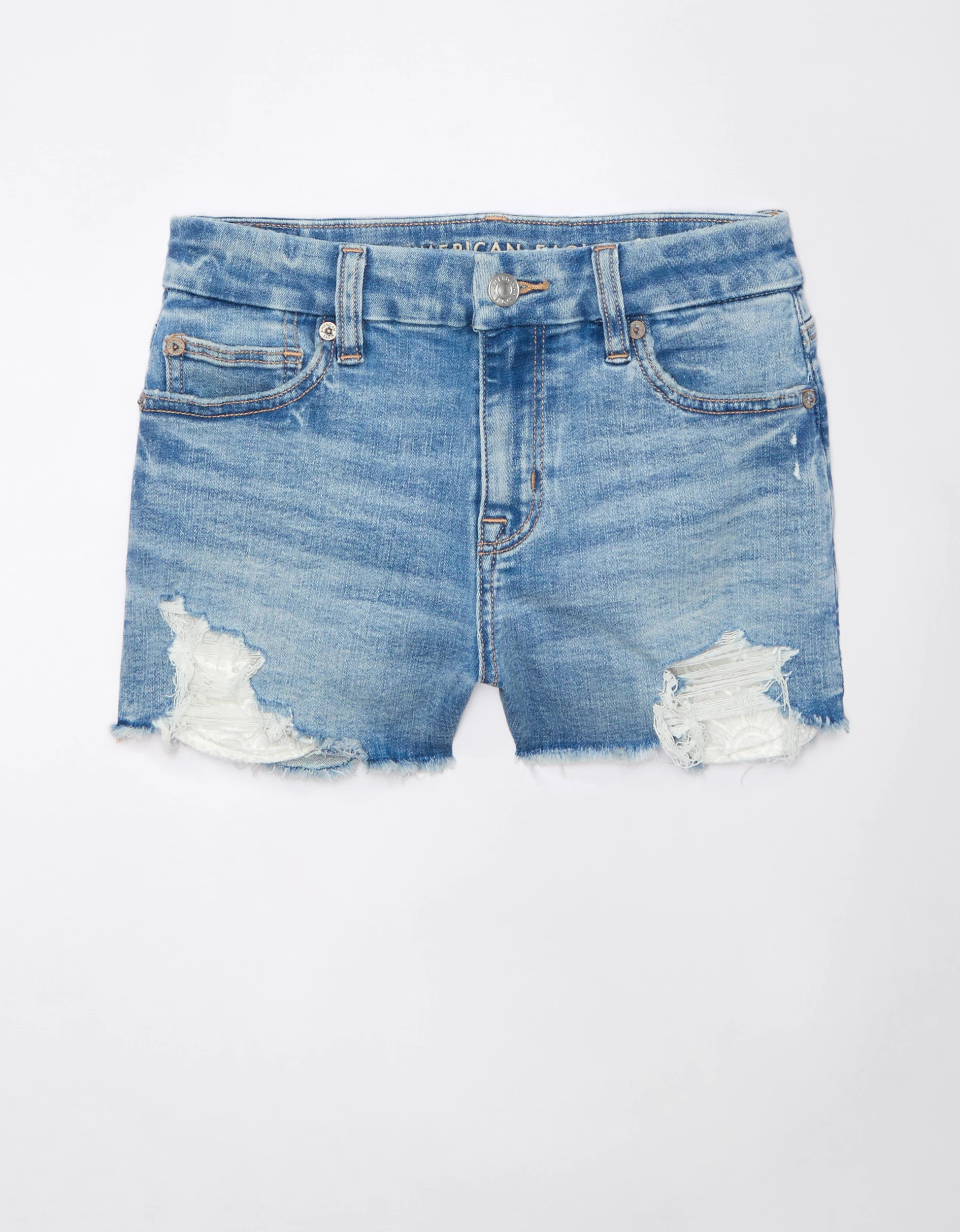 AE Next Level Curvy High-Waisted Denim Short Short | American Eagle Outfitters (US & CA)