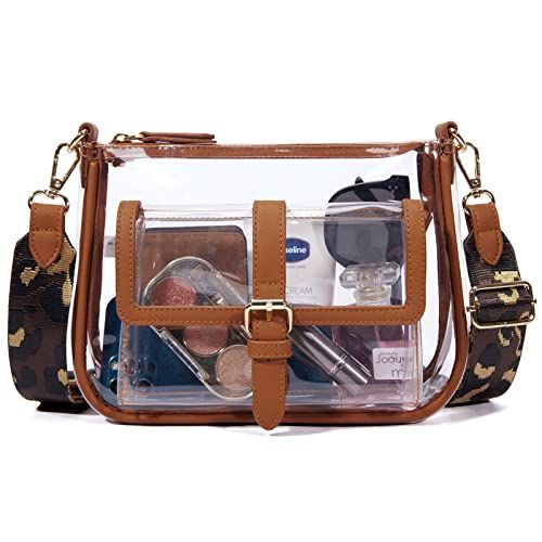 Missnine Clear Bag for Stadium Events Small Clear Purse Stadium Approved Women PVC Crossbody Bag ... | Amazon (US)