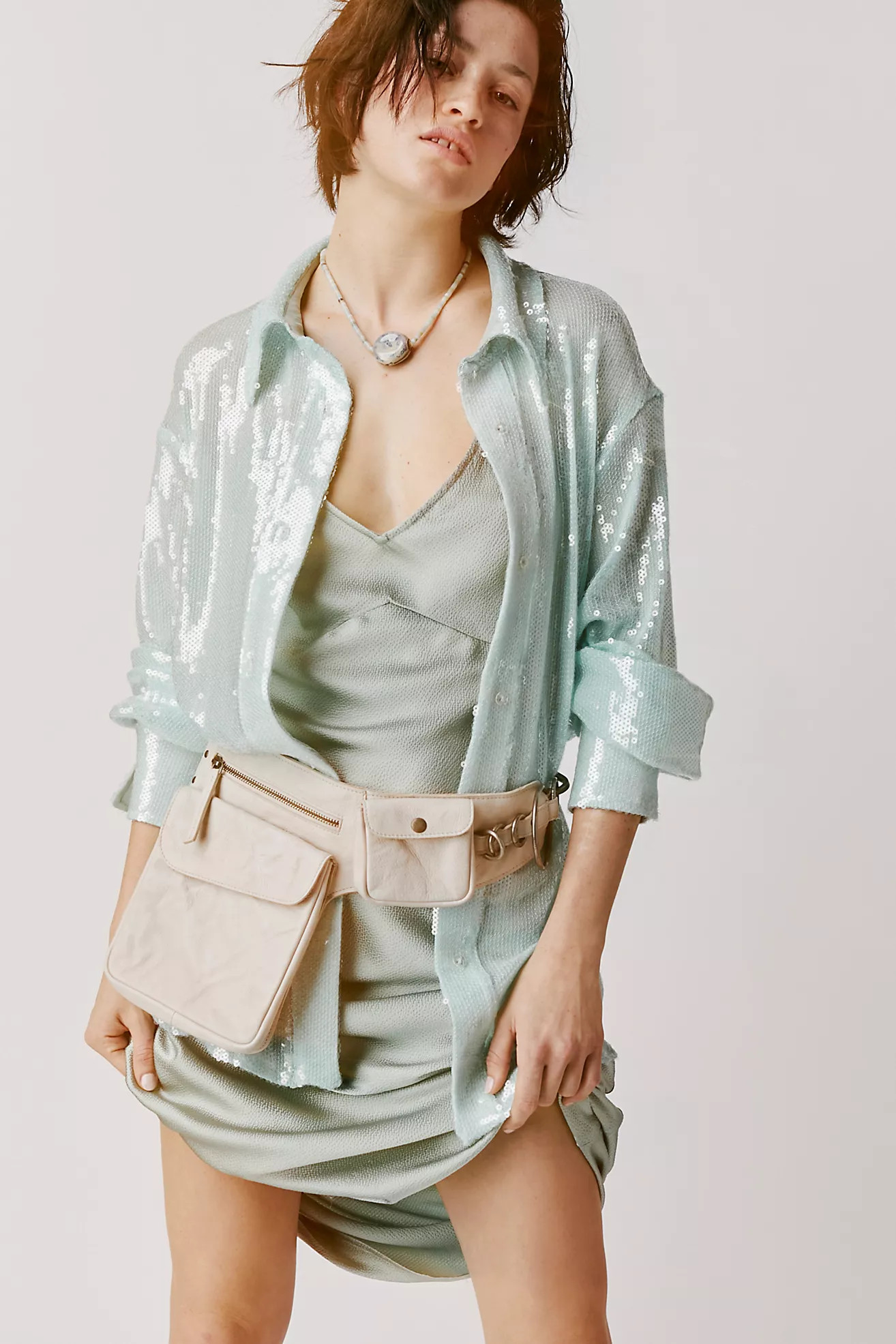 FP x EastNWestLabel Sheer Sequin Shirt | Free People (Global - UK&FR Excluded)