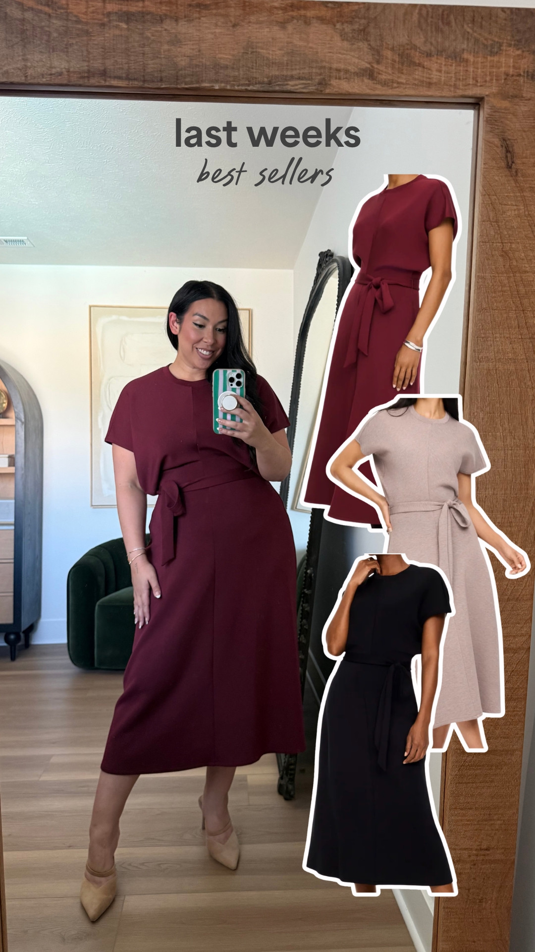 This dress is so good! I am loving this wine color for fall and it also comes in two other great colors. It’s stretchy, lightweight, and soft belly approved. Wearing an XL. Code BONNIEXSPANX 

Midsize, midsize fashion, fall fashion, Spanx

#LTKootd #LTKMidsize