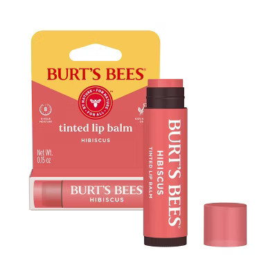 Burt's Bees Tinted Lip Balm - Hibiscus - 0.15oz | Target