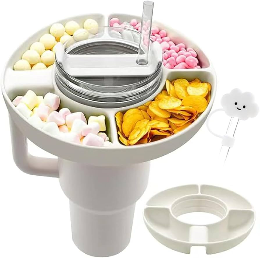 Snack Bowl for 40 oz Tumbler with Handle, Tumbler Snack Tray Compatible with Stanley Cup 40 oz wi... | Amazon (US)