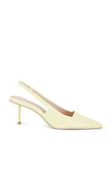 FEMME LA x REVOLVE G55 Kitten Heel in Butter Yellow from Revolve.com | Revolve Clothing (Global)
