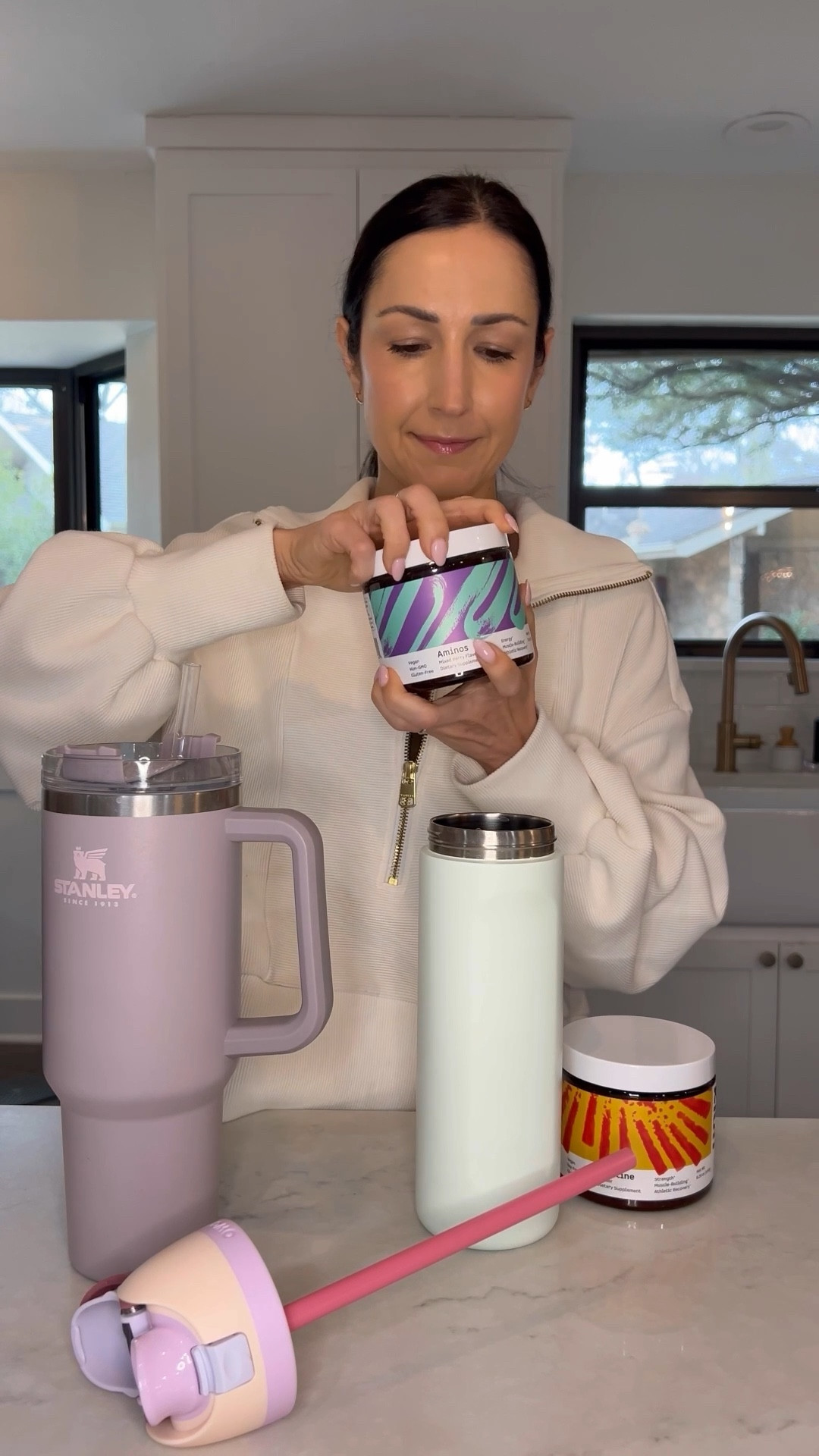 My habit stack for hydration, muscle building/recovery, and improved physical / mental performance!! So important for women, especially over 40 when we start to lose muscle!! 

#LTKBeauty #LTKOver40 #LTKActive