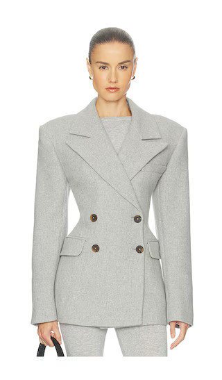 Helsa Italian Wool Blend Blazer in Grey. - size S | Revolve Clothing (Global)