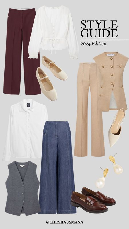 Spring style
Sweater vest
Style guide
Elegant style
Mary Jane
Wide leg
Slingback pumps
White shirt
Trousers 
Loafers

#LTKworkwear #LTKSpringSale #LTKfindsunder100