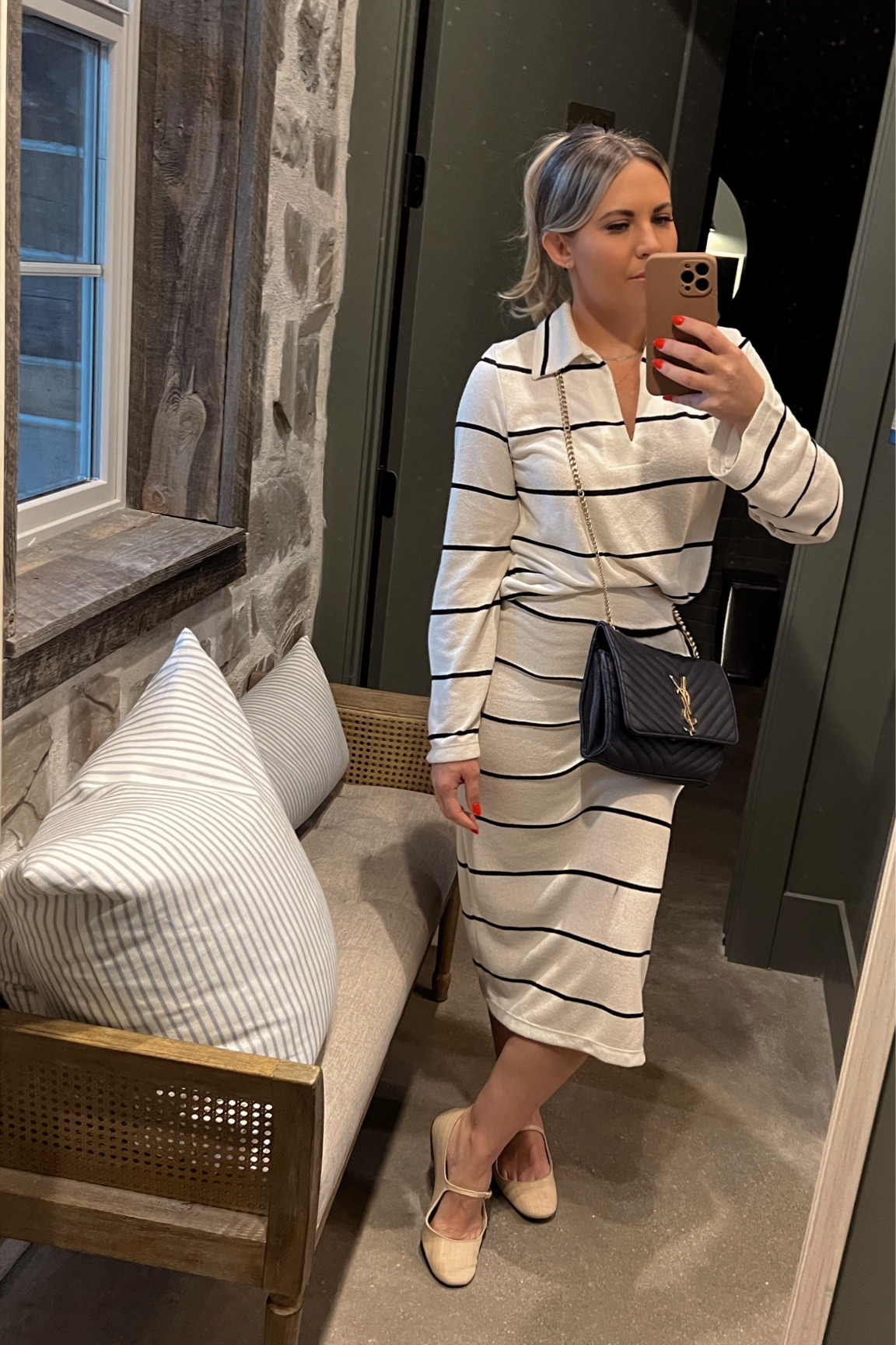 Stripes and stripes going from summer to fall Mary Jane flats 

#LTKFallSale #LTKWorkwear #LTKFindsUnder50