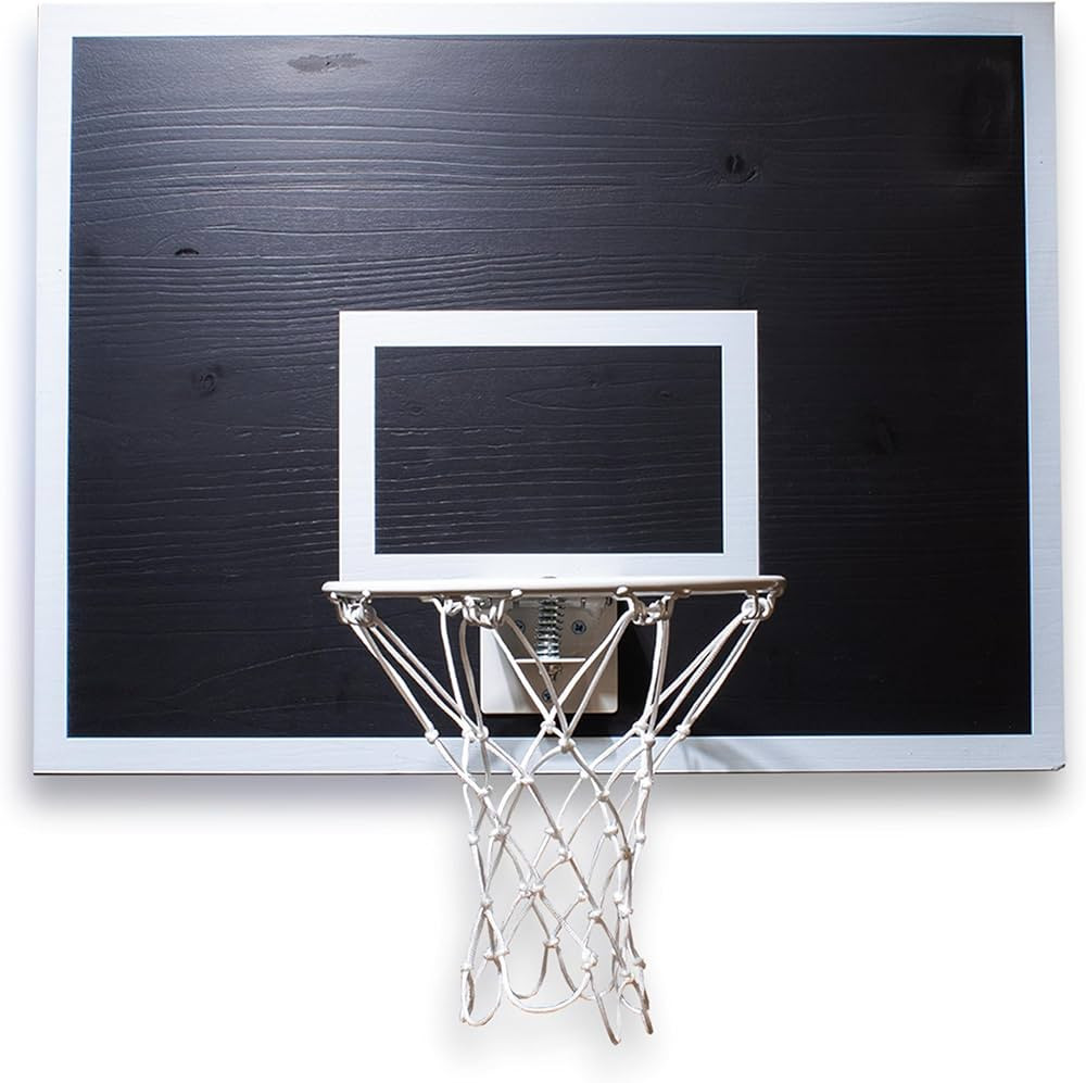 CALIKIWIPROS Mini Basketball Hoop Set Pro League Decorative Solid Wood Wall Mount, Includes 9’ ... | Amazon (US)