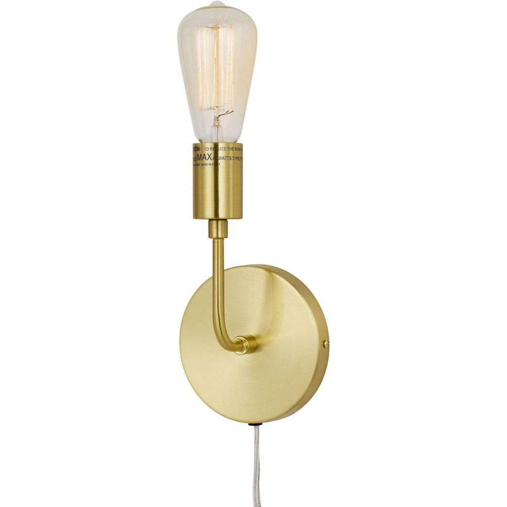 AF Lighting Calla 1-Light Gold Wall Sconce | The Home Depot