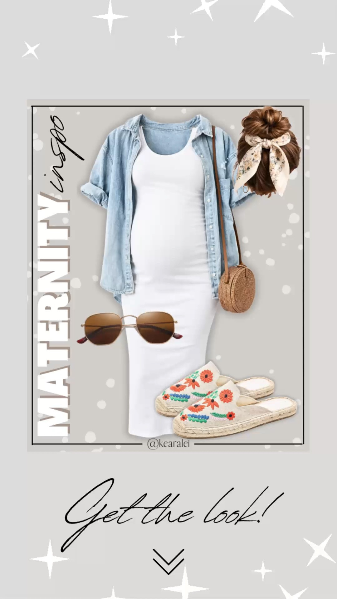Spring Maternity outfits summer pregnancy clothes maternity dresses Amazon fashion white tank top bodycon maternity dress body con dresses with light wash denim button up short sleeve shirt chambray shirt casual shirt jean top espadrilles embroidered espadrille flats slip on shoes mules brown aviator sunglasses ivory floral silk headscarf tied in hair messy bun gold mama necklace round rattan purse crossbody handbag || baby bump style fashion cute outfits inspo spring summer mama outfits #maternity #style #fashion #outfit #outfits #babybump #dress #jacket #babymoon #affordable #amazon
.
.
.
baby shower dress, Maternity Dresses, Maternity, over the bump, motherhood maternity, pinkblush, mama shirt sweatshirt pullover, hospital bag, nursery, maternity photos, baby moon, pregnancy, pregnant, maternity leggings, maternity tops, diaper bag, mama necklace, baby boy, baby girl outfits, newborn, mom, 

Amazon fashion, teacher outfits, business casual, casual outfits, neutrals, street style, Midi skirt, Maxi Dress, Swimsuit, Bikini, Travel, skinny Jeans, Puffer Jackets, Concert Outfits, Sweater dress, Sweaters, cardigans Fleece Pullovers, hoodies, button-downs, Oversized Sweatshirts, Jeans, High Waisted Leggings, dresses, joggers, fall Fashion, winter fashion, leather jacket, Sherpa jackets, shacket, Plaid Shirt Jackets, apple watch bands, lounge set, Date Night Outfits, Vacation outfits, Mom jeans, shorts, sunglasses, Airport outfits, biker shorts, plus size fashion, Stanley cup tumbler, boots booties tall over the knee, ankle boots, Chelsea boots, combat boots, pointed toe, chunky sole, heel, high heels, mules, clogs, sneakers, slip on shoes, Nike, adidas, vans, dr. marten’s, ugg slippers, golden goose, sandals, high heels, loafers, Birkenstock Birkenstocks, Steve Madden

#LTKBump #LTKBaby #LTKootd