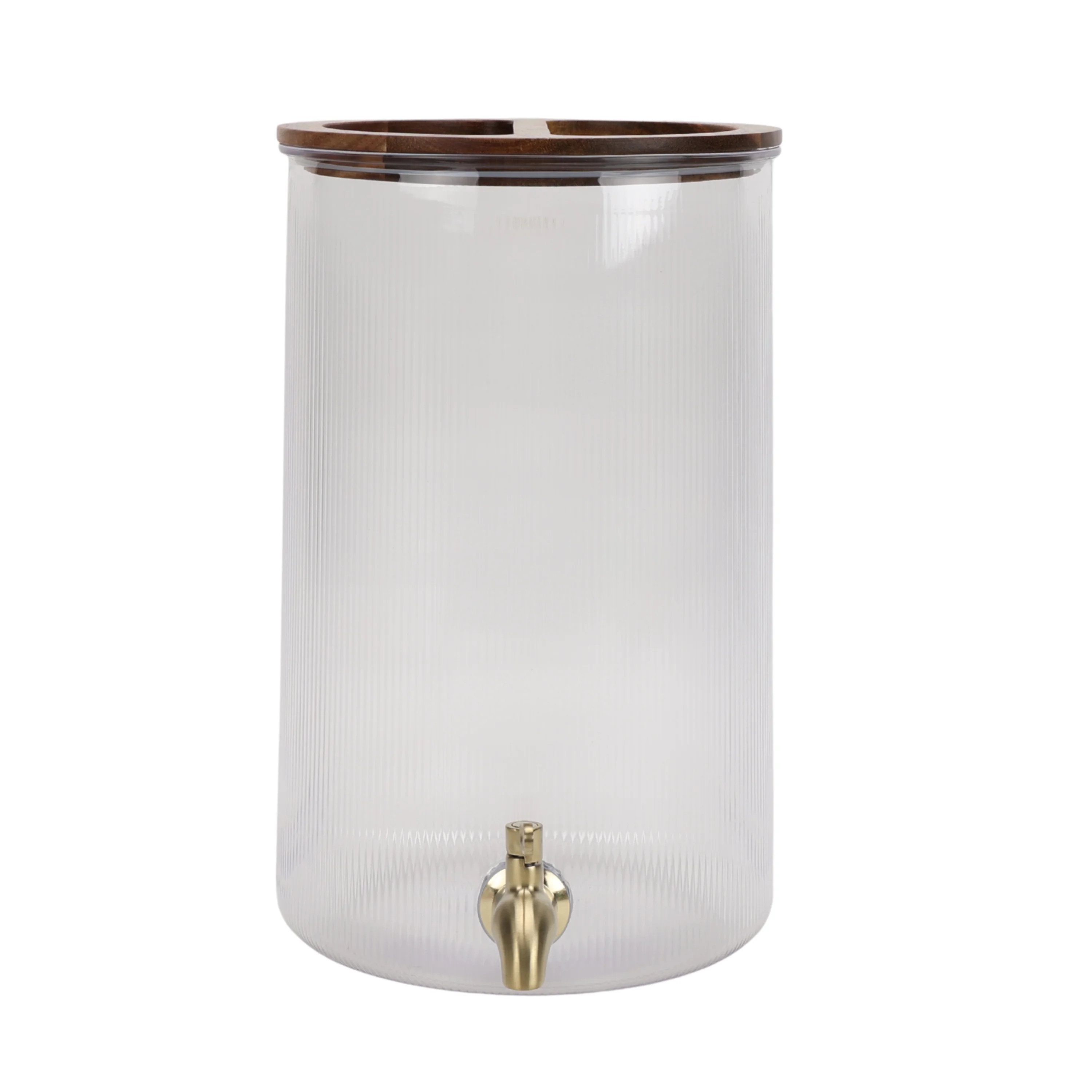 Better Homes and Gardens 2-Gallon Clear Countertop Beverage Dispenser with Acacia Wood Lid | Walmart (US)