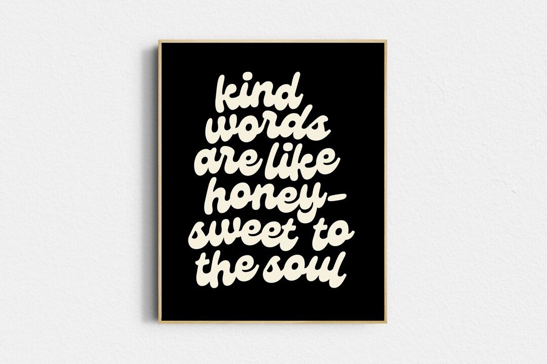 Kind Words Are Like Honey DIGITAL PRINT - Modern Christian Wall Art - Proverbs 16:24 Minimalist C... | Etsy (US)
