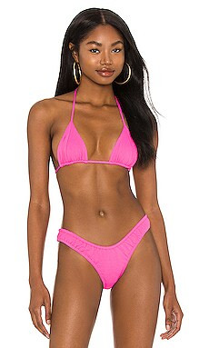 VDM Marley Reversible Bikini Top in Neon Pink Wave & Neon Pink from Revolve.com | Revolve Clothing (Global)