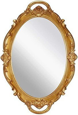 Oval Vintage Wall Mirror Tray Mirrored Tray Dresser 9.8 x 14 inch - (Golden ) | eBay US