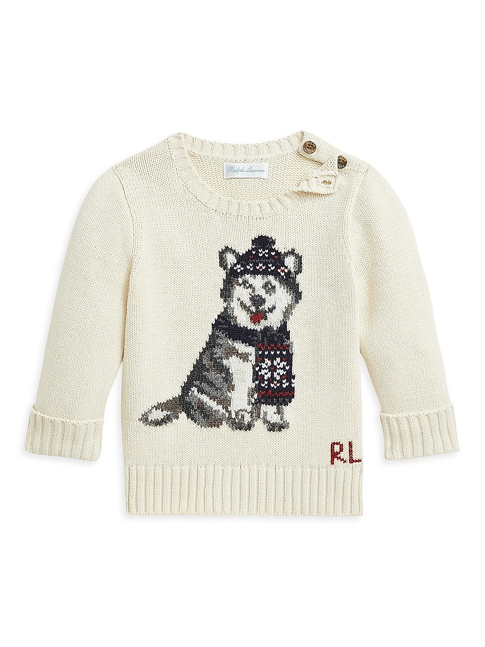 Baby Boy's Cotton Husky Sweater - Cream - Size 3 Months | Saks Fifth Avenue