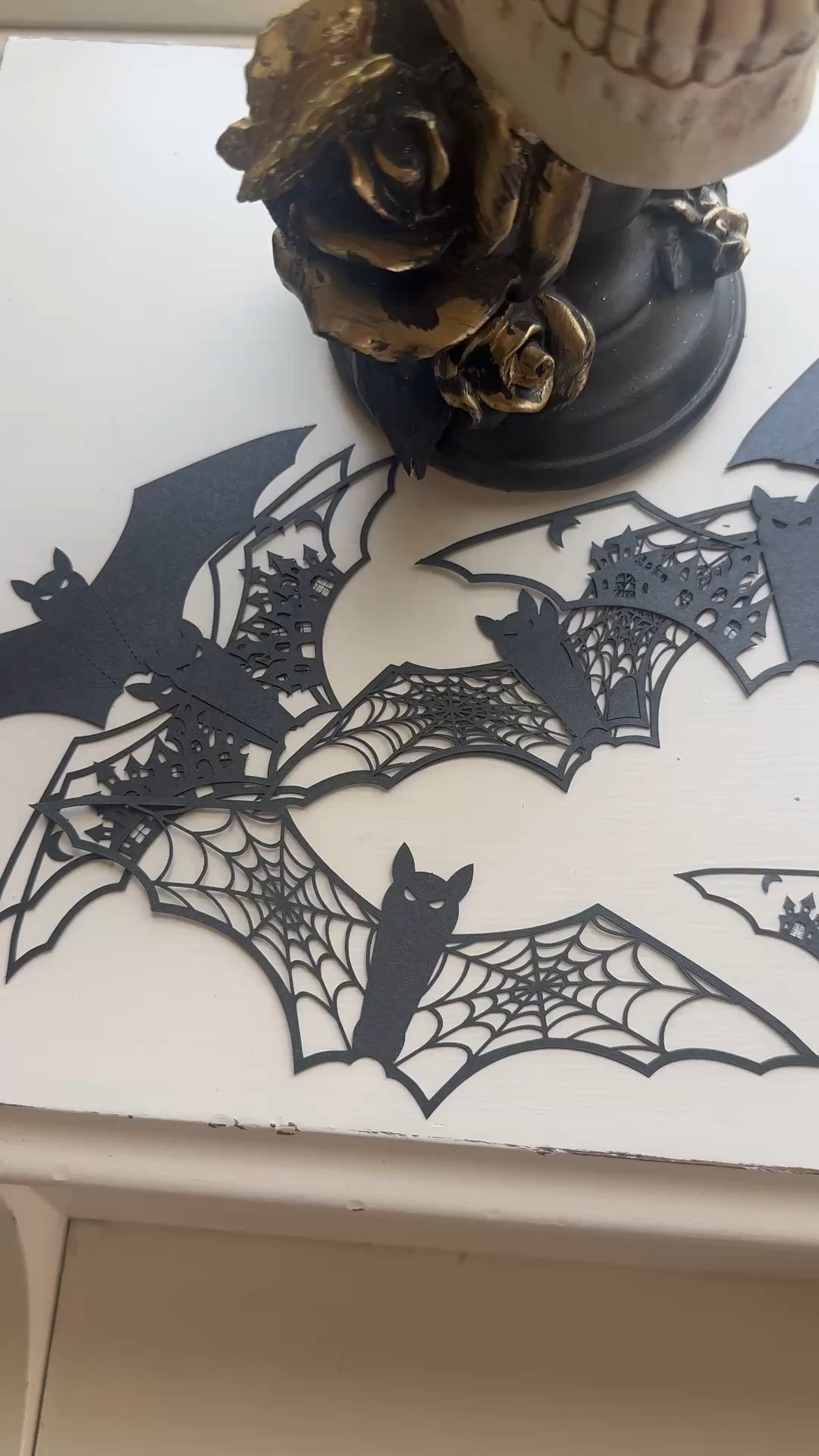 Paper bats 
#halloweendecor

#LTKHome #LTKParties #LTKSeasonal