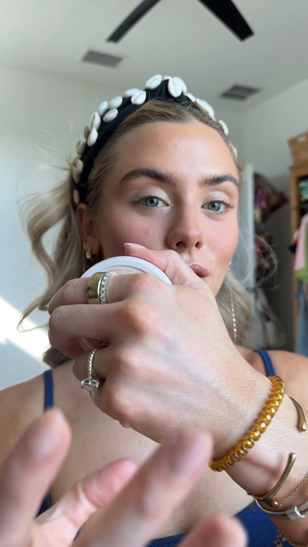 Dibs beauty my code is SLOANE. My favorite product is the dibs beauty baked bronzer in shade Carmel cappuccino but I also love spiced chai. Awaken sun-kissed skin with DIBS Beauty's Duet Baked Bronzer, a talc-free duo with jojoba, macadamia & hibiscus oil for a bronzed, blurred rolling glow @dibsbeauty     @ulta ulta 

#LTKgrwm #LTKBeauty #LTKselfcare