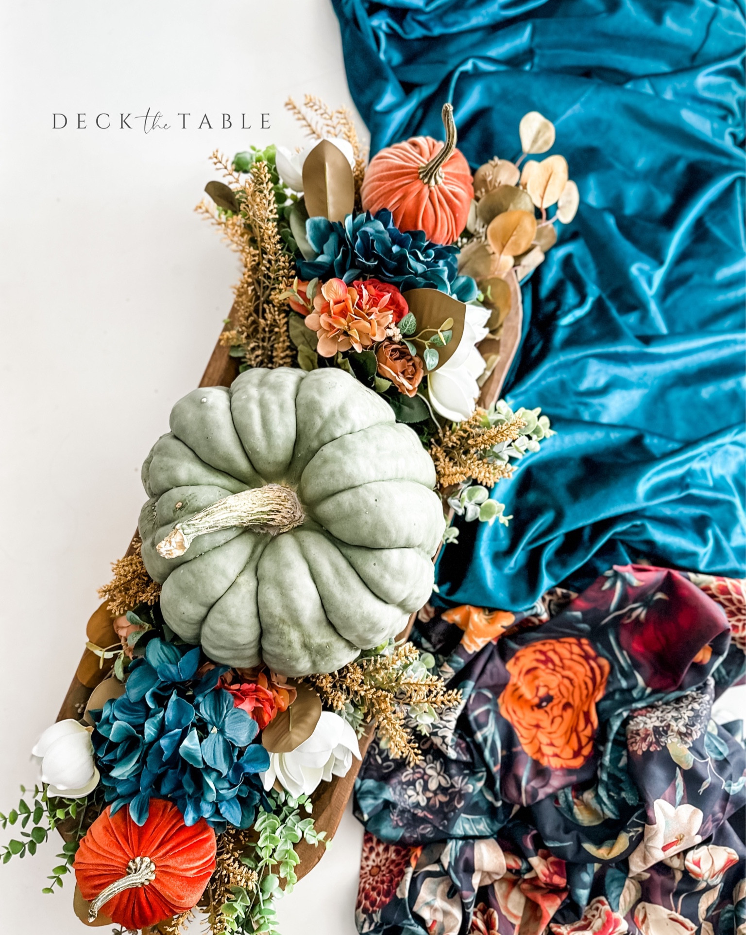 Remember the song “Black Velvet”? I remember My Mom having this song on repeat in the car as a child. And oh how we loved to give our best Alannah Myles impression when it got to the “Black Velvet if you please!” part. I haven’t thought of that song in ages. It’s funny how a tablecloth can take you back to a moment in time so long ago. This Fall, I’m keeping with a slow Southern style…and DECKing the table with Blue Velvet. Teal to be exact, although Black Velvet would bring you to your knees too 😉 

#LTKparties #LTKhome #LTKSeasonal