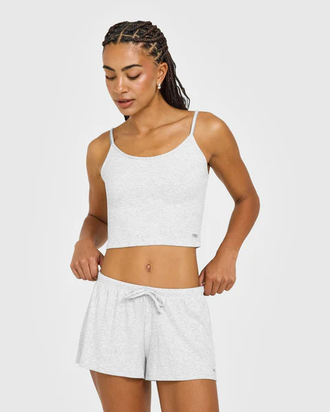 At Home Night Strappy Mid Vest 
 Grey Marl | Oner Active (UK / US)