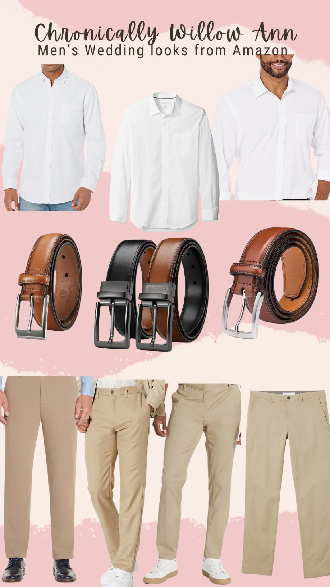 My favorite nicest wedding clothing for men. Great for weddings, for work, for nights out, for events, with a beautiful brown leather belt goes a long way with these styles 

#LTKmens #LTKstyletip #LTKwedding
