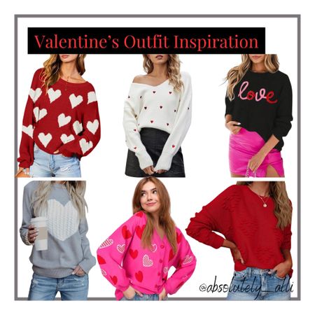 Valentine’s Day outfit | Valentine’s sweater | red sweater | pink sweater | Valentine’s Day 

#LTKSeasonal #LTKstyletip #LTKfindsunder50